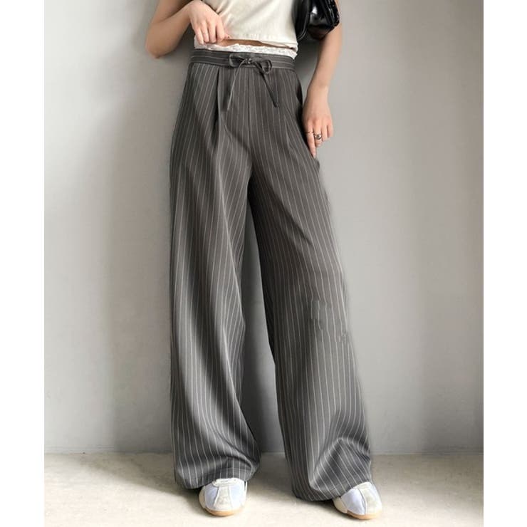 【mily bilet】新感覚デザイン。レース使いダブルウエストワイドスラックス… | Classical Elf  | 詳細画像29 