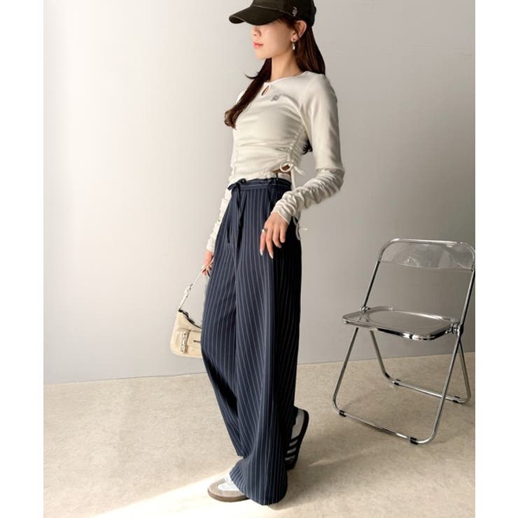 【mily bilet】新感覚デザイン。レース使いダブルウエストワイドスラックス… | Classical Elf  | 詳細画像31 