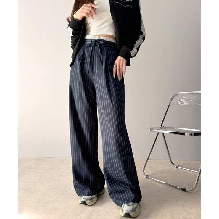 【mily bilet】新感覚デザイン。レース使いダブルウエストワイドスラックス… | Classical Elf  | 詳細画像32 