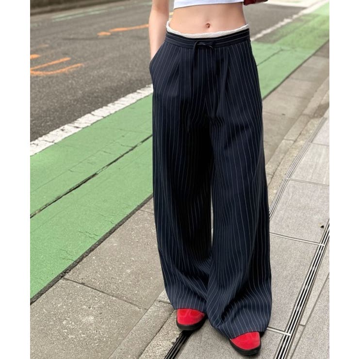 【mily bilet】新感覚デザイン。レース使いダブルウエストワイドスラックス… | Classical Elf  | 詳細画像33 