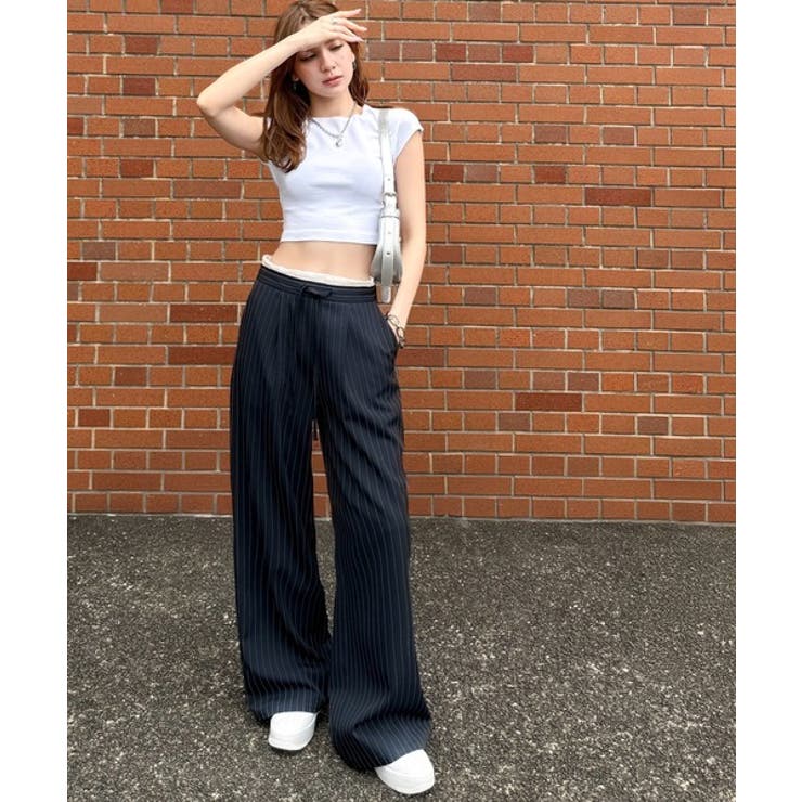 【mily bilet】新感覚デザイン。レース使いダブルウエストワイドスラックス… | Classical Elf  | 詳細画像35 