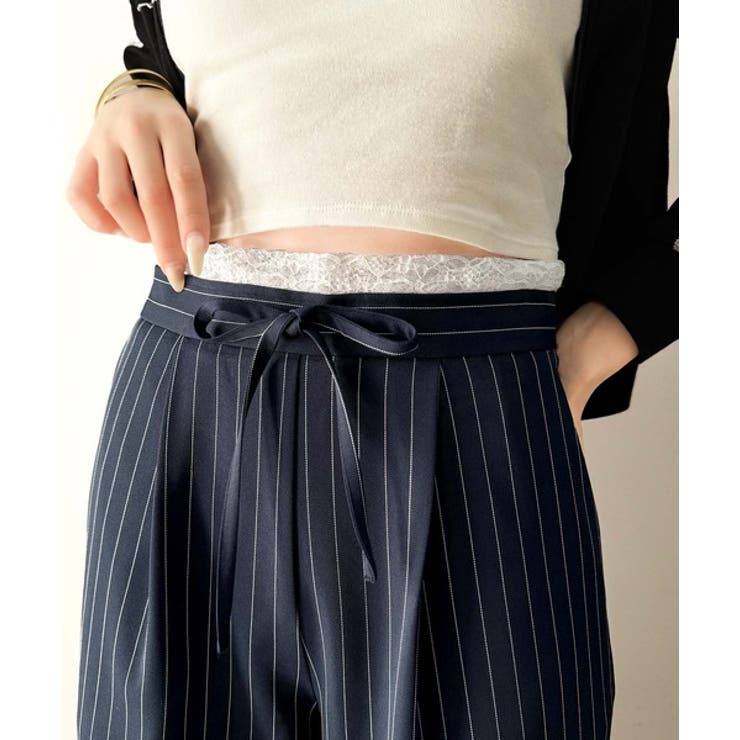 【mily bilet】新感覚デザイン。レース使いダブルウエストワイドスラックス… | Classical Elf  | 詳細画像42 