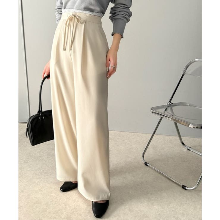 【mily bilet】新感覚デザイン。レース使いダブルウエストワイドスラックス… | Classical Elf  | 詳細画像2 