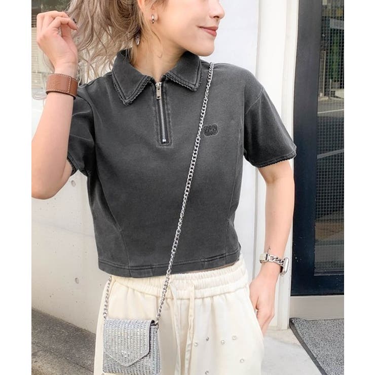 チャコールグレー | 【mily bilet】デイリースタイルをワンランクアップ！ピコレース使い胸刺繍… | Classical Elf 