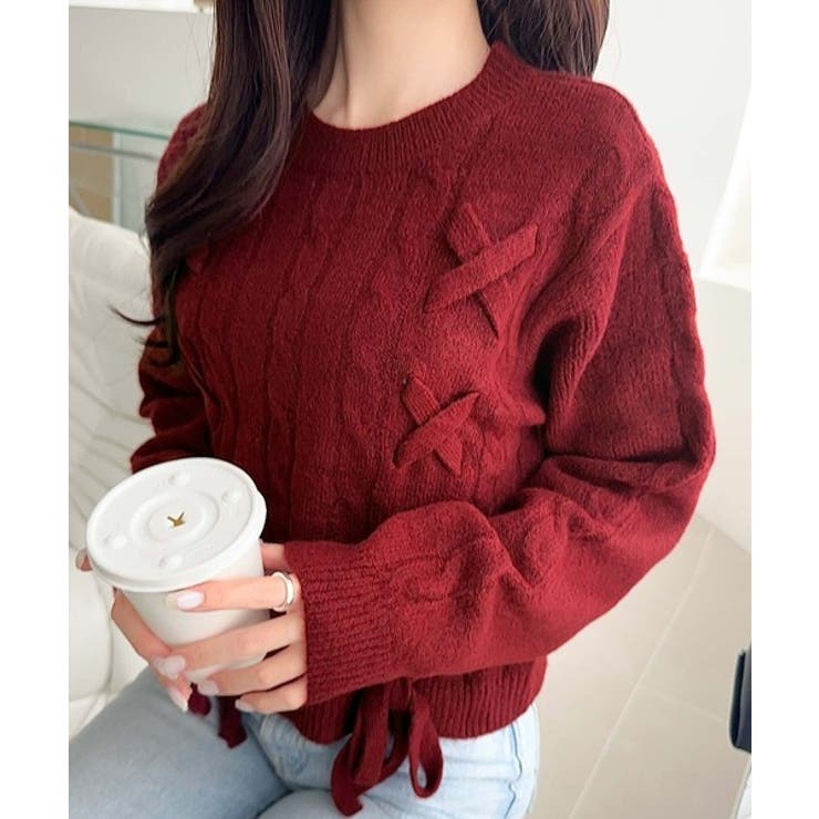 前も後ろも可愛く映える、大人フェミニン。前後2WAYリボン使い