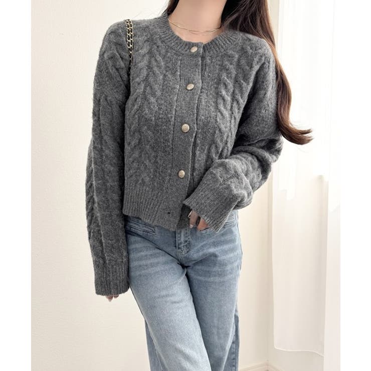 【mily bilet】ふわっと可愛く、きらっと上品。エンブレムボタンケーブルシ… | Classical Elf  | 詳細画像9 