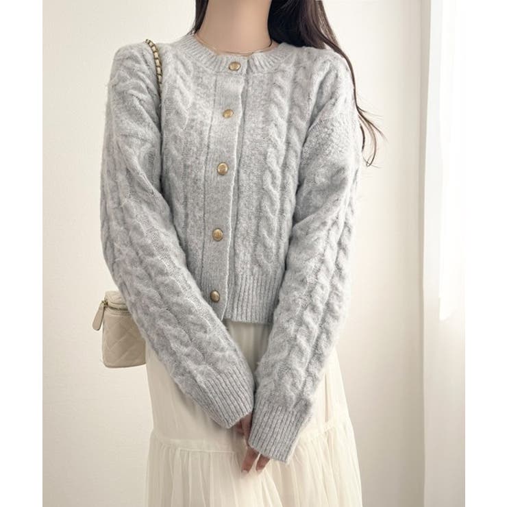 【mily bilet】ふわっと可愛く、きらっと上品。エンブレムボタンケーブルシ… | Classical Elf  | 詳細画像14 