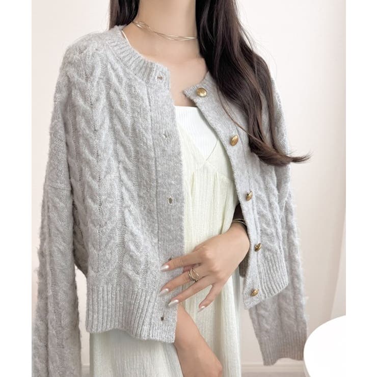 【mily bilet】ふわっと可愛く、きらっと上品。エンブレムボタンケーブルシ… | Classical Elf  | 詳細画像15 