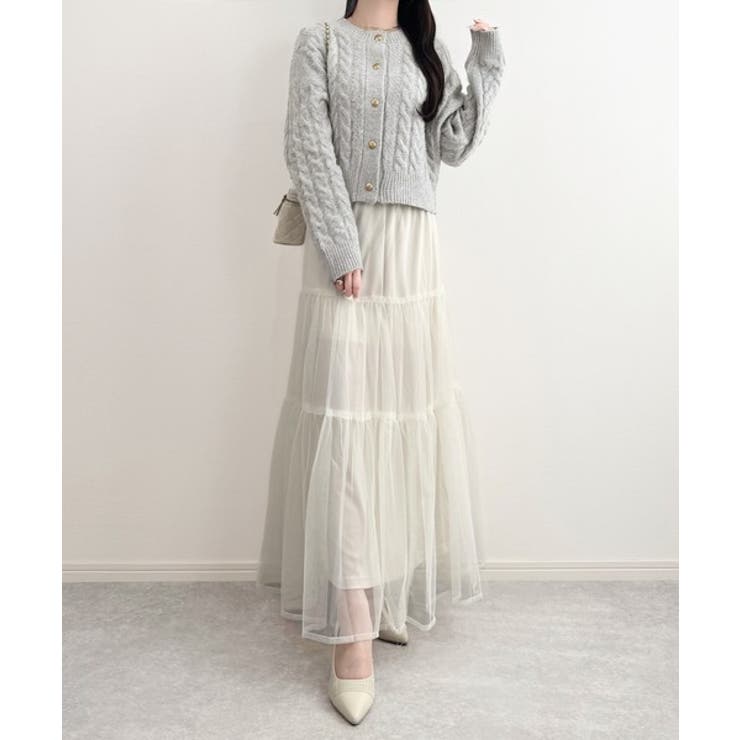 【mily bilet】ふわっと可愛く、きらっと上品。エンブレムボタンケーブルシ… | Classical Elf  | 詳細画像16 