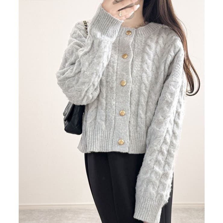 【mily bilet】ふわっと可愛く、きらっと上品。エンブレムボタンケーブルシ… | Classical Elf  | 詳細画像18 