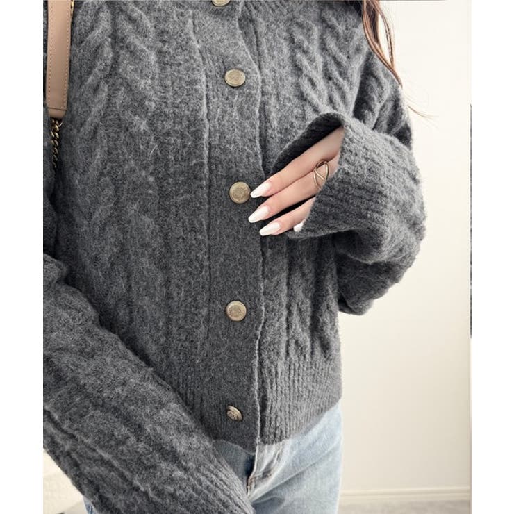 【mily bilet】ふわっと可愛く、きらっと上品。エンブレムボタンケーブルシ… | Classical Elf  | 詳細画像19 