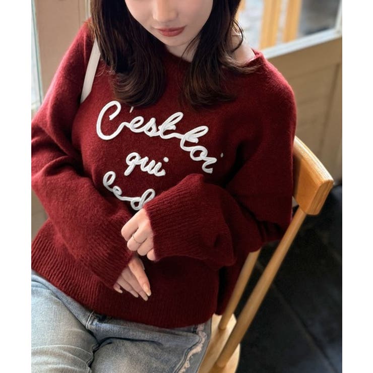 おしゃれ女子の今シーズンイチ押し♪カラーコード刺繍ミックスニットプルオーバー | Classical Elf  | 詳細画像49 