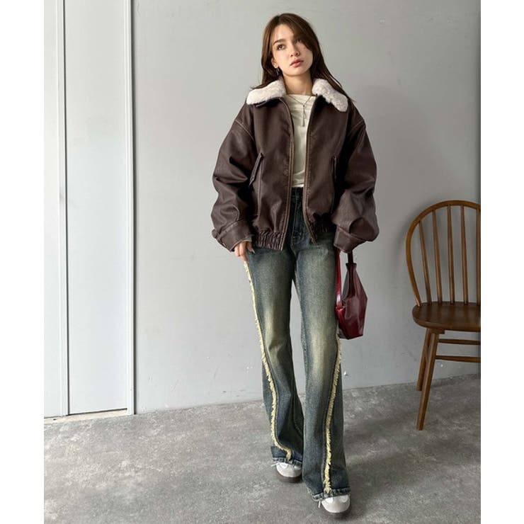 【mily bilet】ファー襟取り外し可能◎ヴィンテージライクダメージフェイク… | Classical Elf  | 詳細画像14 