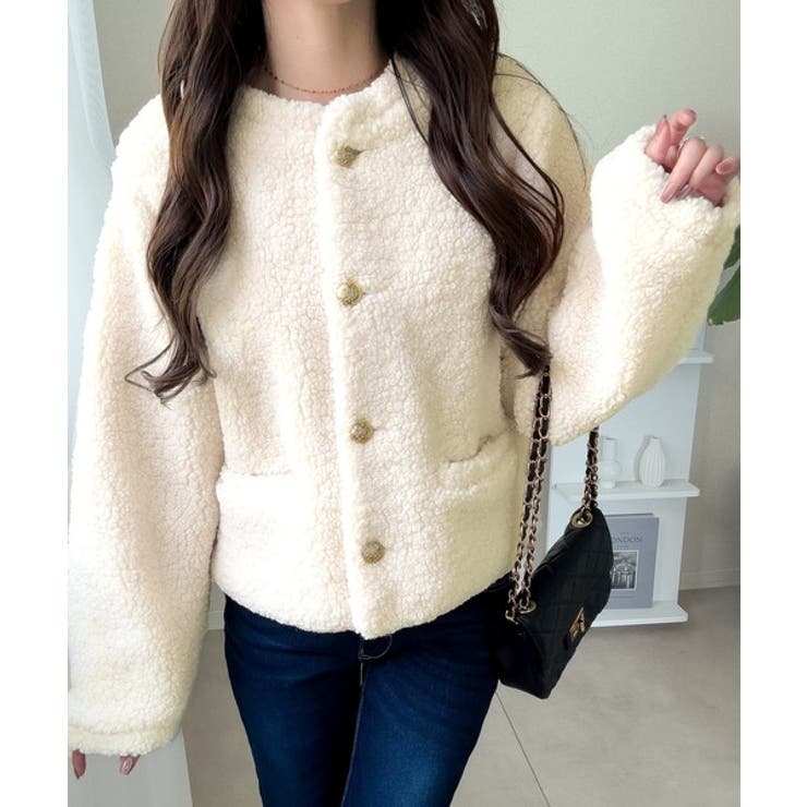 【mily bilet】エンブレムボタン使いボアジャケット | Classical Elf  | 詳細画像7 