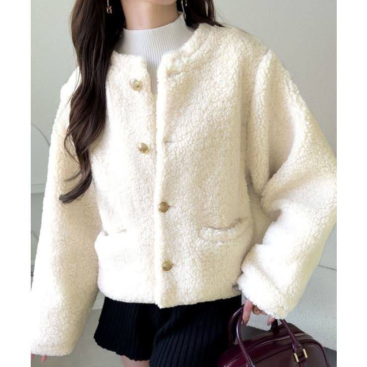 【mily bilet】エンブレムボタン使いボアジャケット | Classical Elf  | 詳細画像10 