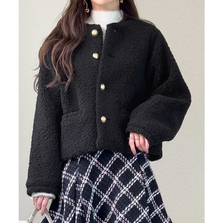 【mily bilet】エンブレムボタン使いボアジャケット | Classical Elf  | 詳細画像14 