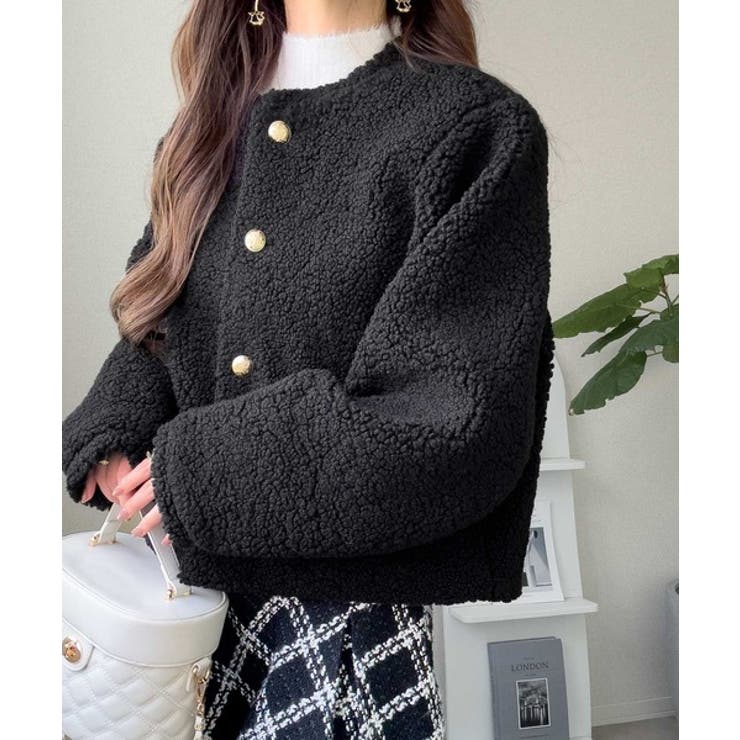 【mily bilet】エンブレムボタン使いボアジャケット | Classical Elf  | 詳細画像15 