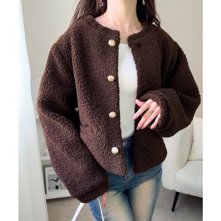 【mily bilet】エンブレムボタン使いボアジャケット | Classical Elf  | 詳細画像20 