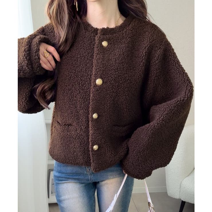 【mily bilet】エンブレムボタン使いボアジャケット | Classical Elf  | 詳細画像26 