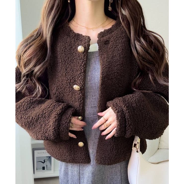 【mily bilet】エンブレムボタン使いボアジャケット | Classical Elf  | 詳細画像28 