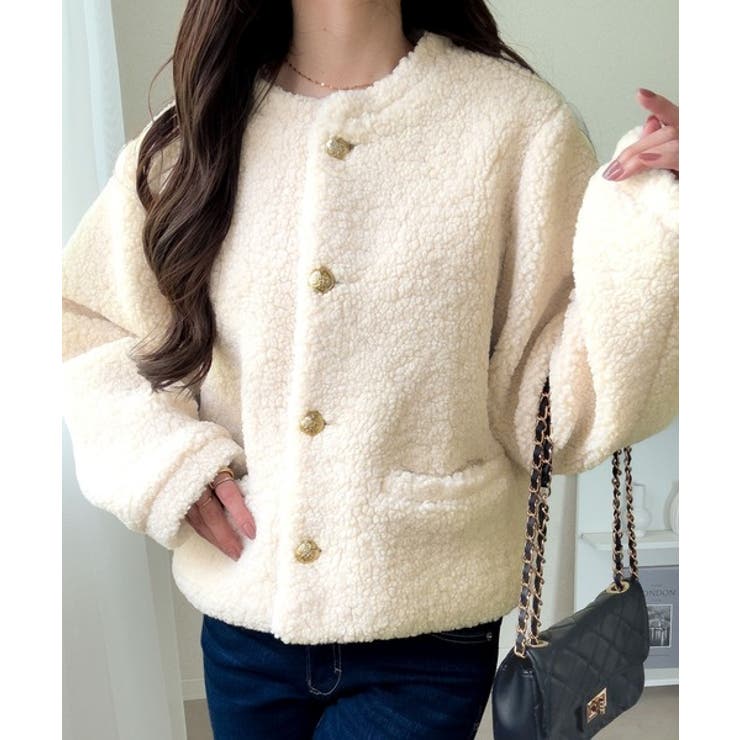 【mily bilet】エンブレムボタン使いボアジャケット | Classical Elf  | 詳細画像2 