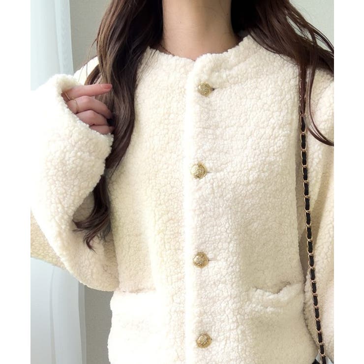 【mily bilet】エンブレムボタン使いボアジャケット | Classical Elf  | 詳細画像3 