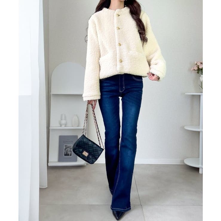 【mily bilet】エンブレムボタン使いボアジャケット | Classical Elf  | 詳細画像4 