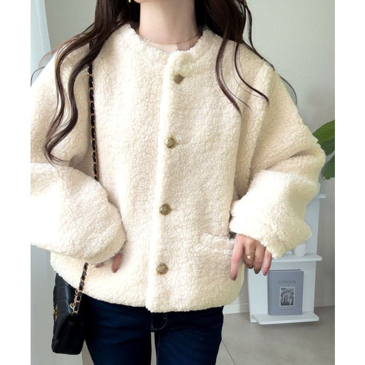 【mily bilet】エンブレムボタン使いボアジャケット | Classical Elf  | 詳細画像5 