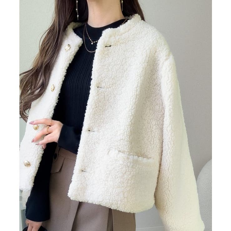 【mily bilet】エンブレムボタン使いボアジャケット | Classical Elf  | 詳細画像6 