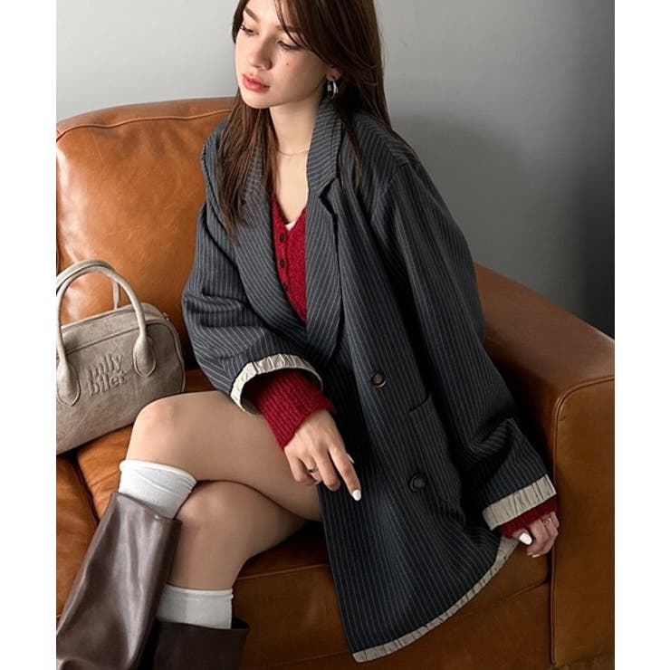 クラシカルフリルカラージャケット パンツ チャコールグレー クラシカルフリルカラージャケット パンツ チャコールグレー