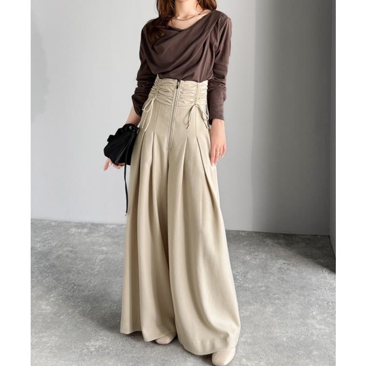 ウエストシャーリングハイウェストワイドパンツ | Classical Elf  | 詳細画像3