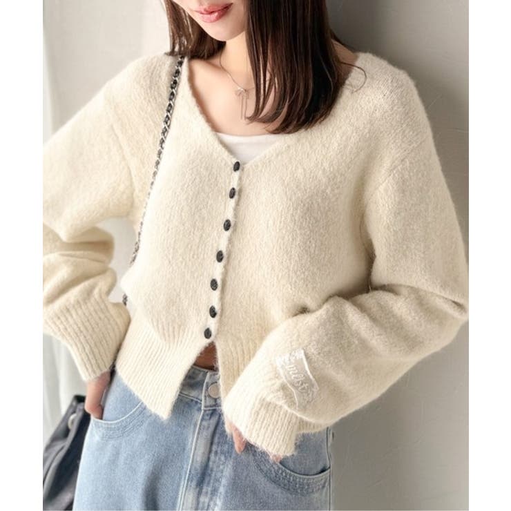 mily bilet】くるみボタンミックスニットカーディガン[品番
