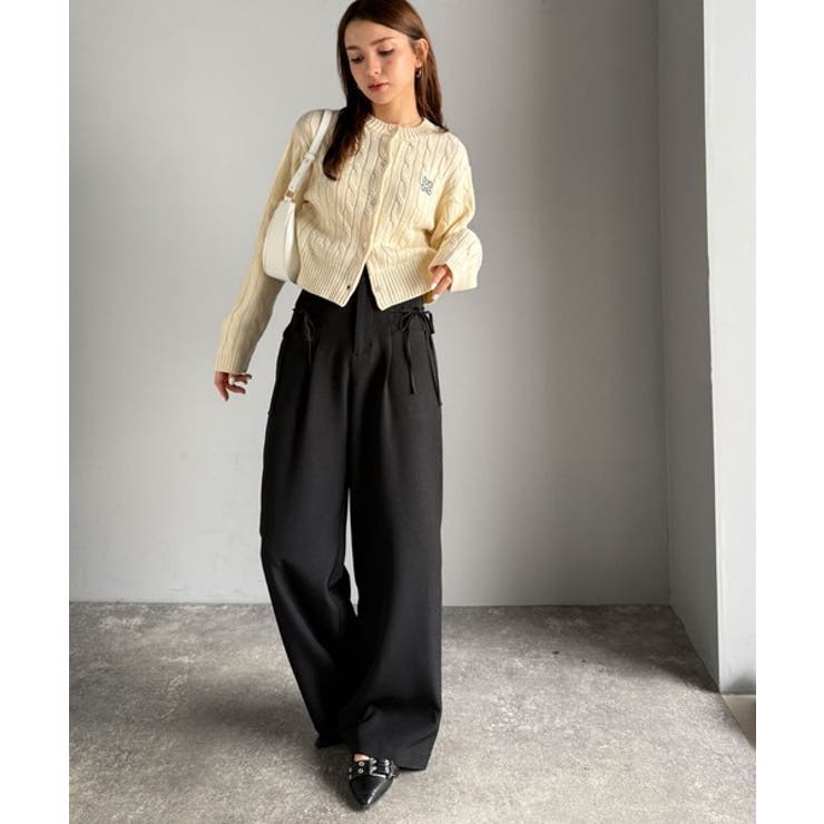 【mily bilet】タック入りストライプリボンワイドパンツ | Classical Elf  | 詳細画像7 
