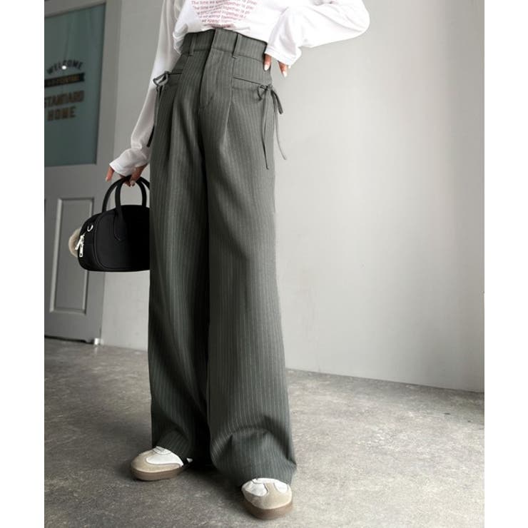 【mily bilet】タック入りストライプリボンワイドパンツ | Classical Elf  | 詳細画像16 