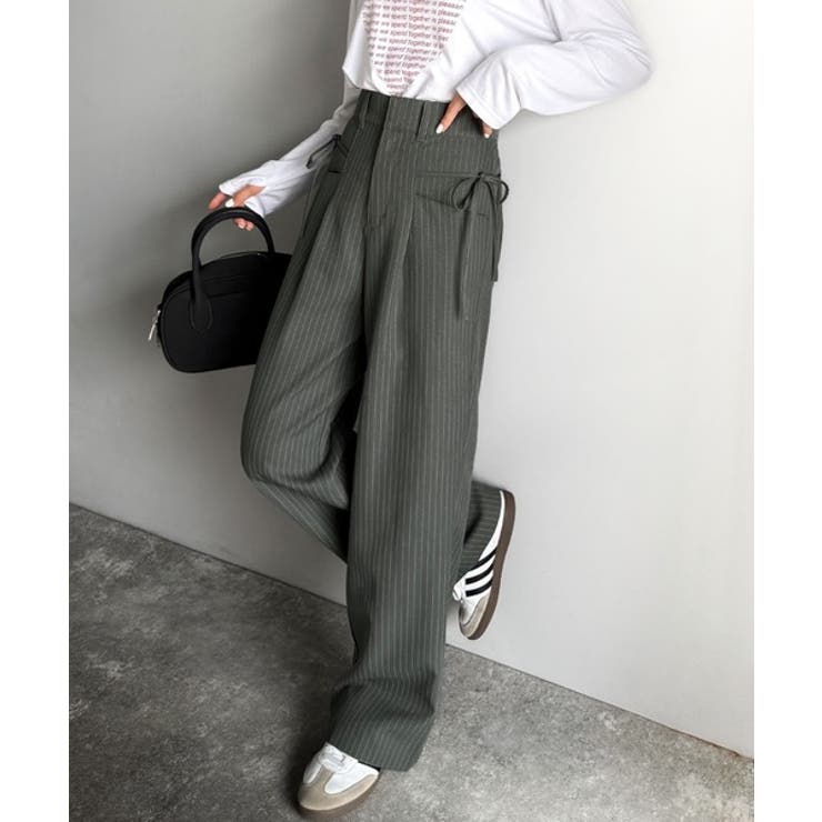 【mily bilet】タック入りストライプリボンワイドパンツ | Classical Elf  | 詳細画像17 