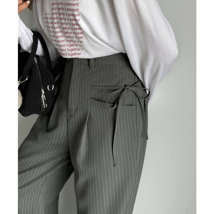 【mily bilet】タック入りストライプリボンワイドパンツ | Classical Elf  | 詳細画像18 
