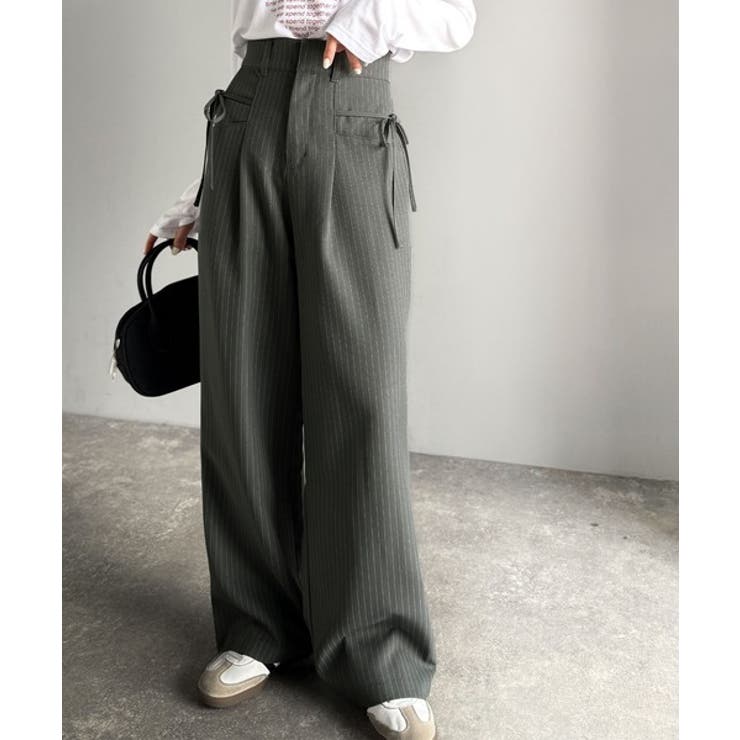 【mily bilet】タック入りストライプリボンワイドパンツ | Classical Elf  | 詳細画像20 
