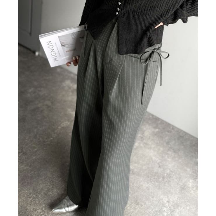 【mily bilet】タック入りストライプリボンワイドパンツ | Classical Elf  | 詳細画像23 