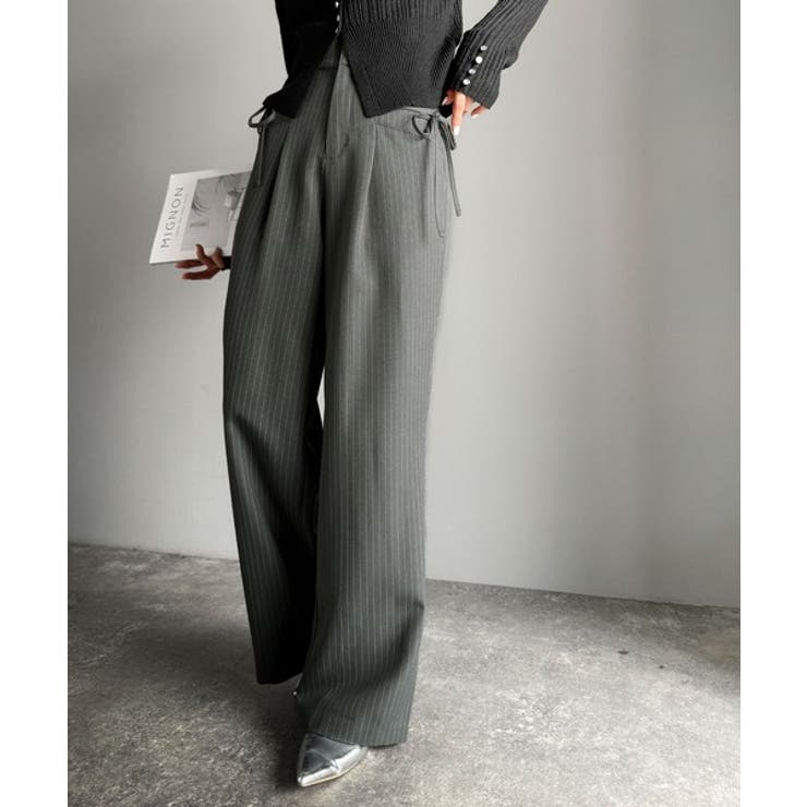 【mily bilet】タック入りストライプリボンワイドパンツ | Classical Elf  | 詳細画像24 