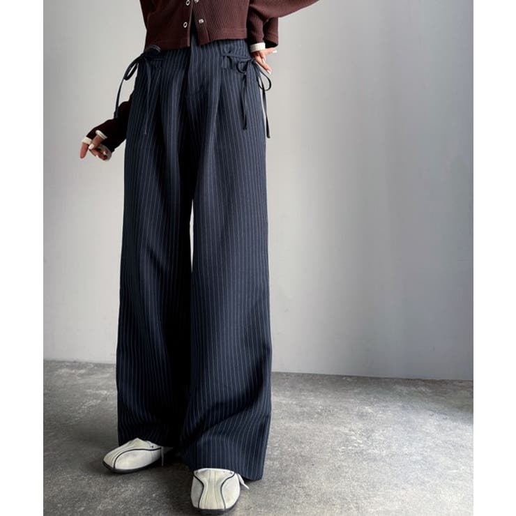 【mily bilet】タック入りストライプリボンワイドパンツ | Classical Elf  | 詳細画像26 