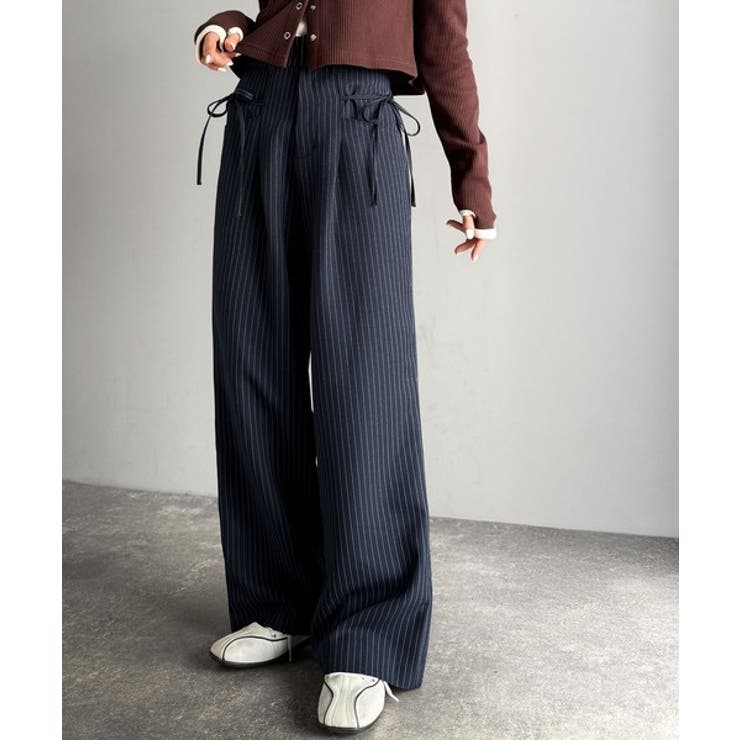 【mily bilet】タック入りストライプリボンワイドパンツ | Classical Elf  | 詳細画像27 