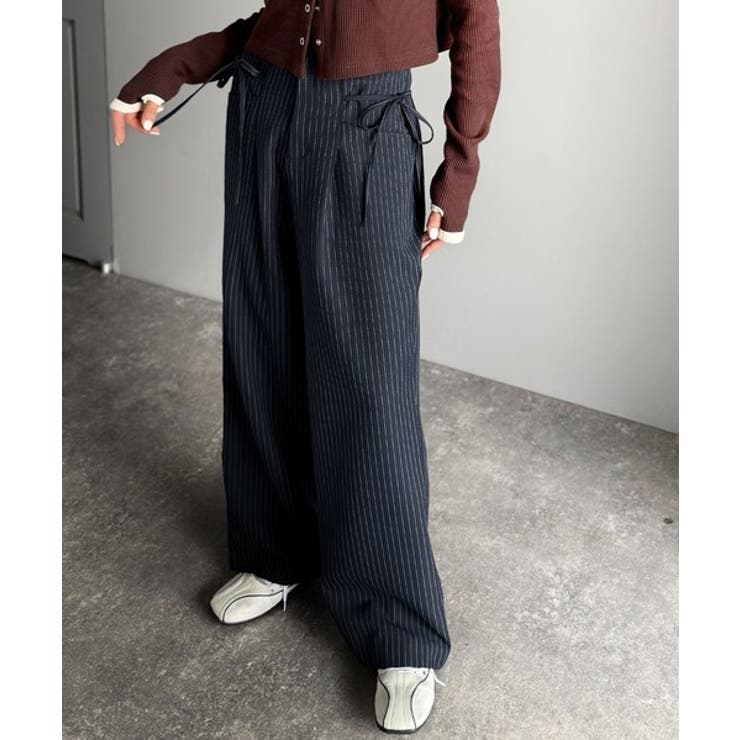 【mily bilet】タック入りストライプリボンワイドパンツ | Classical Elf  | 詳細画像28 