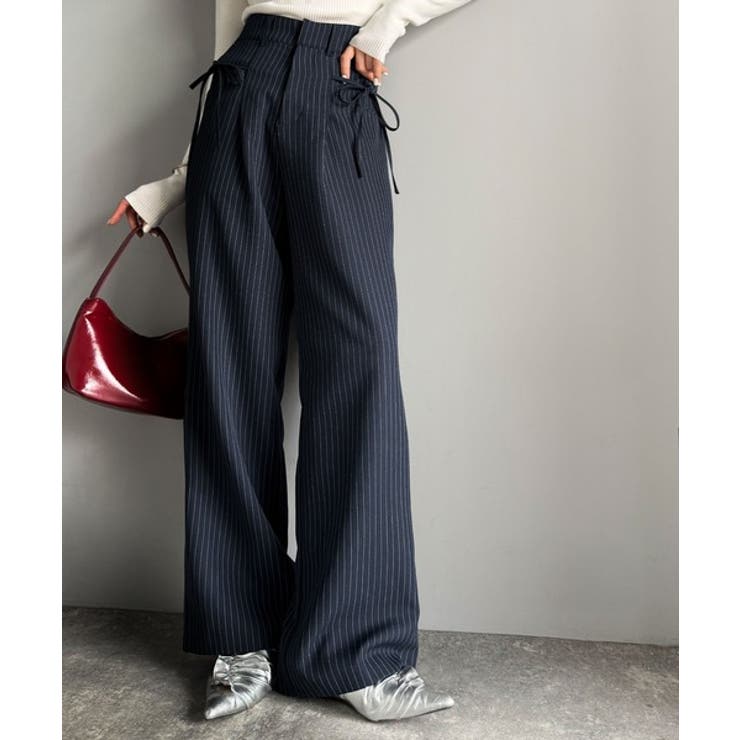【mily bilet】タック入りストライプリボンワイドパンツ | Classical Elf  | 詳細画像33 