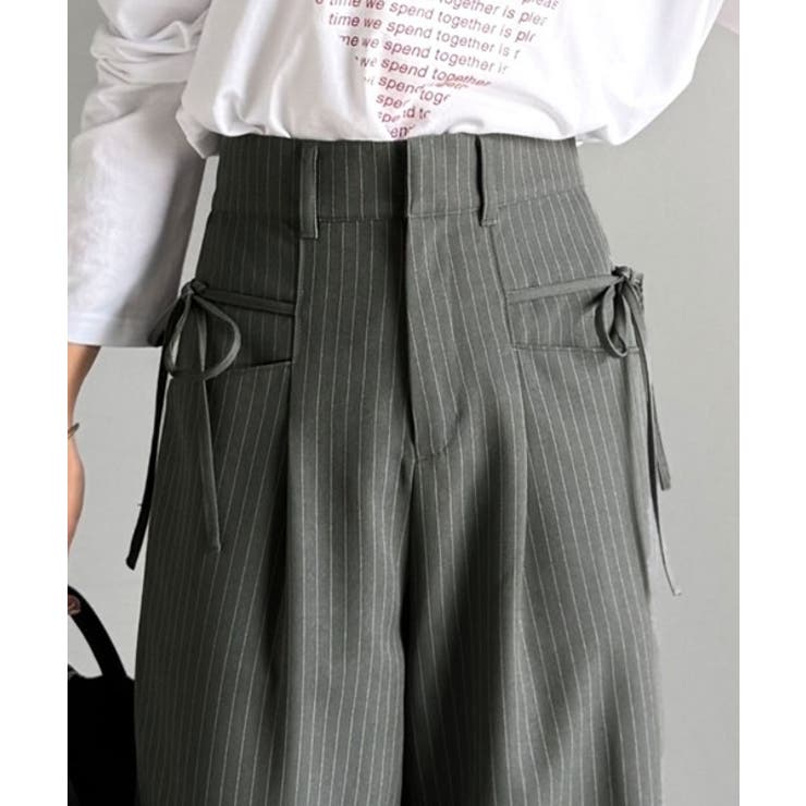 【mily bilet】タック入りストライプリボンワイドパンツ | Classical Elf  | 詳細画像36 