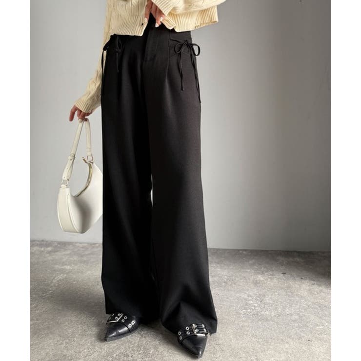 【mily bilet】タック入りストライプリボンワイドパンツ | Classical Elf  | 詳細画像5 