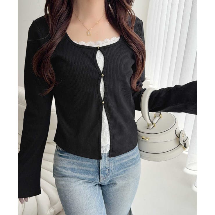 【mily bilet】重ね着風デザインで華やかに♪ レースキャミフェイクレイヤ… | Classical Elf  | 詳細画像17 