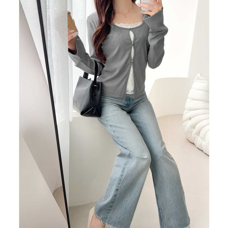 【mily bilet】重ね着風デザインで華やかに♪ レースキャミフェイクレイヤ… | Classical Elf  | 詳細画像22 