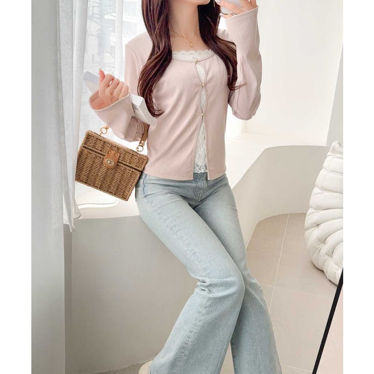 【mily bilet】重ね着風デザインで華やかに♪ レースキャミフェイクレイヤ… | Classical Elf  | 詳細画像27 