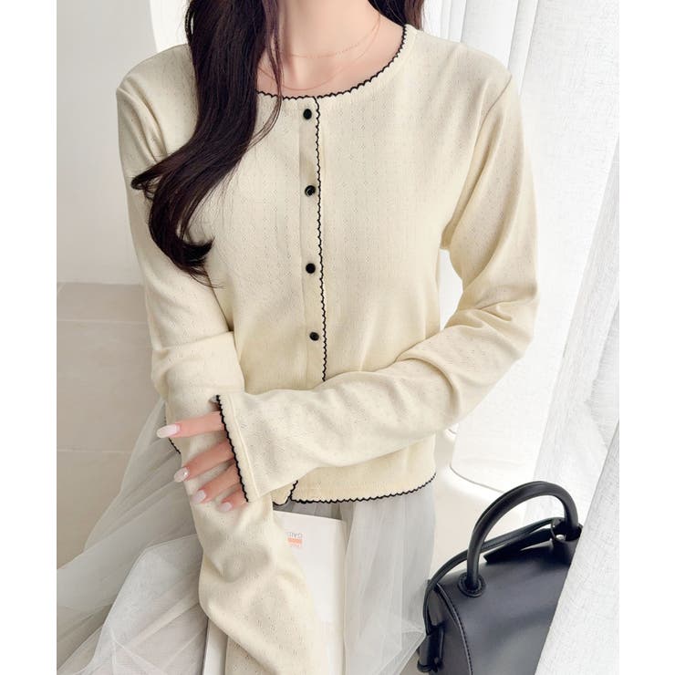 【mily bilet】ピコレースで甘さをひとさじ♪パターンメッシュヘンリーロン… | Classical Elf  | 詳細画像8 