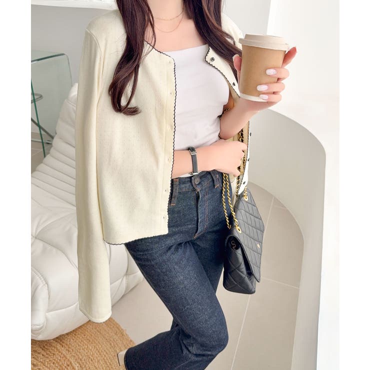 【mily bilet】ピコレースで甘さをひとさじ♪パターンメッシュヘンリーロン… | Classical Elf  | 詳細画像10 